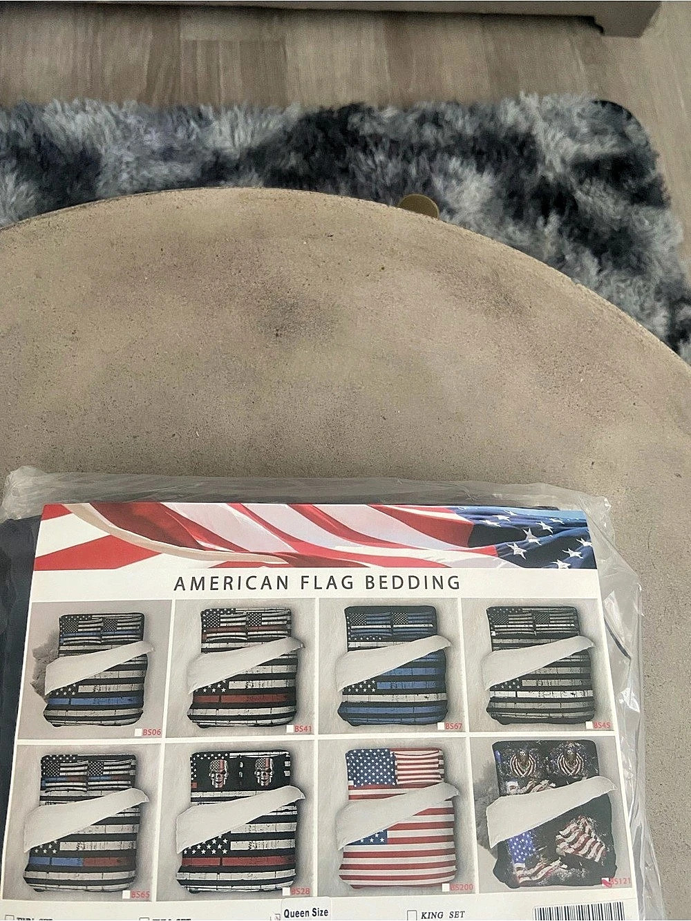 American Flag Eagle Bedding Set BS121 Bedding Set Black & Blue NWT